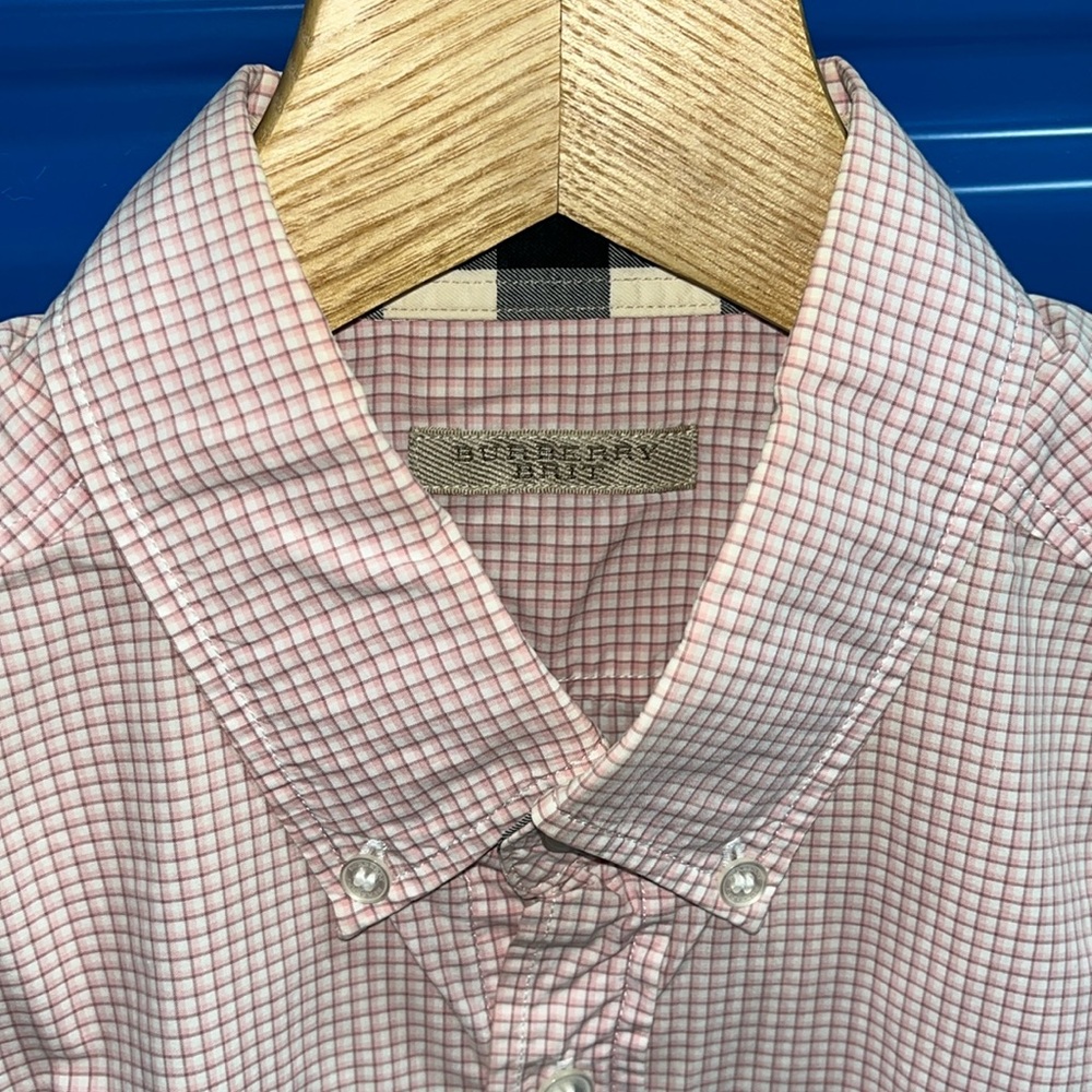 Authentic Burberry Men’s Pink Shirt Size S - Picture 4 of 15
